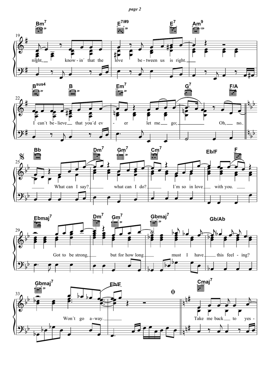 What Can I Say Piano, Vocal scores gallery preview page 2