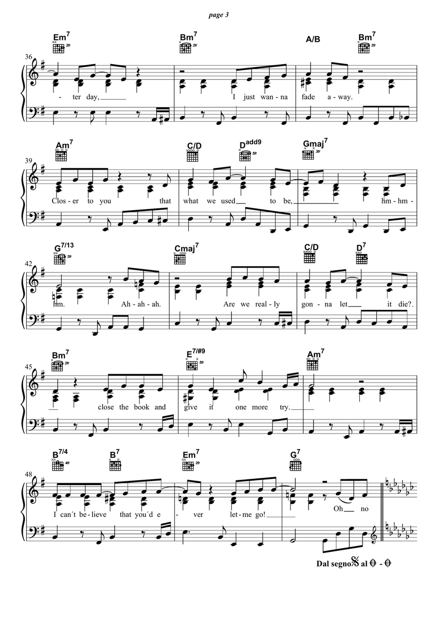 What Can I Say Piano, Vocal scores gallery preview page 3