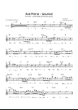 Ave Maria (Gounod) - Flute in C Major - Beginner/Easy Lead Sheet