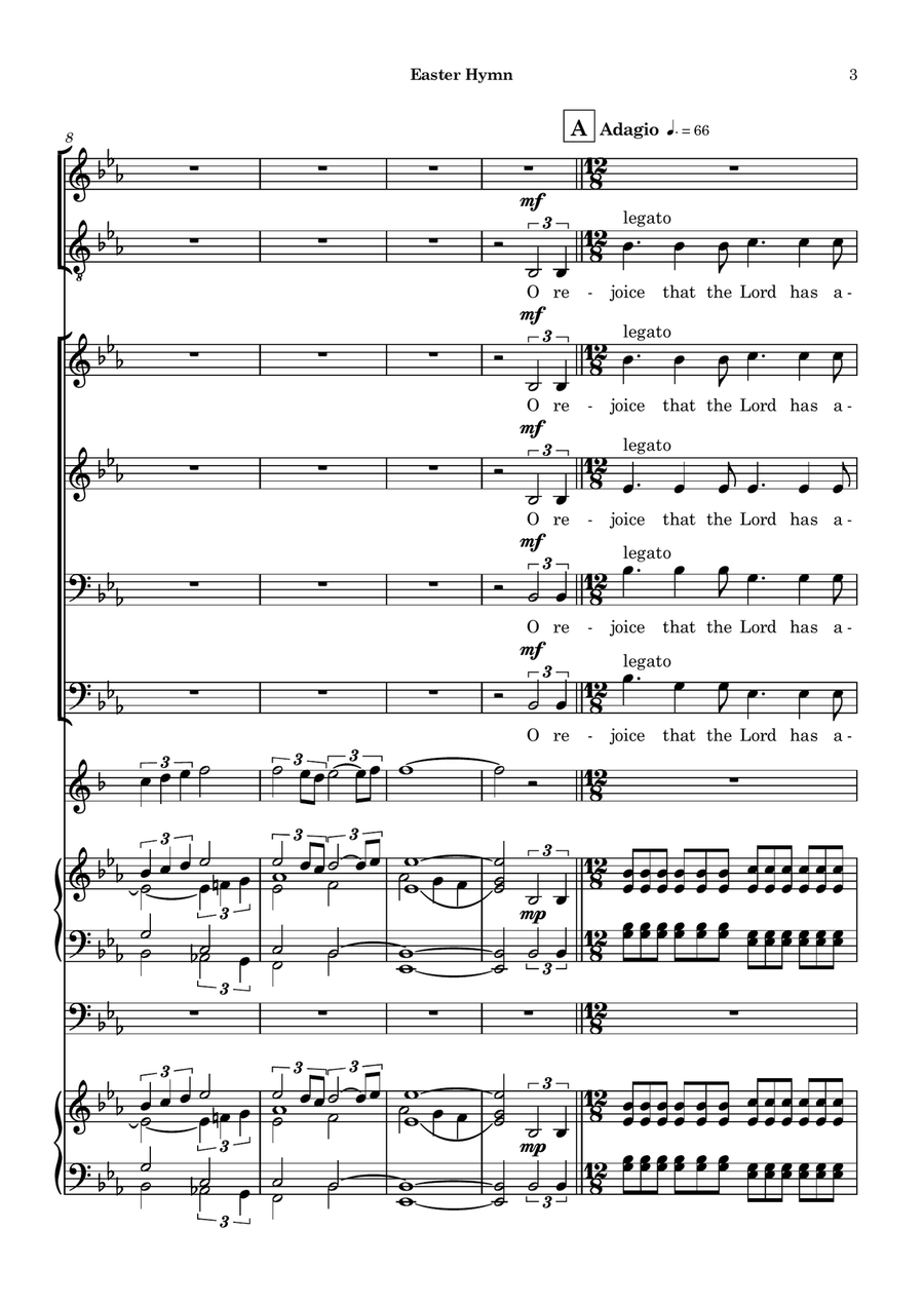 Easter Hymn from 'Cavalleria Rusticana' Piano, Vocal scores gallery preview page 3