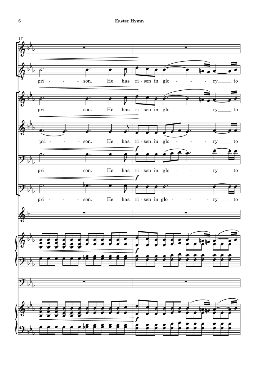 Easter Hymn from 'Cavalleria Rusticana' Piano, Vocal scores gallery preview page 6