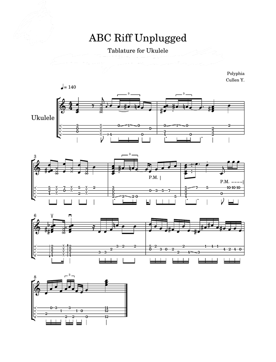 Abc Feat. Sophia Black Abc Feat. Sophia Black Ukulele scores gallery preview page 1