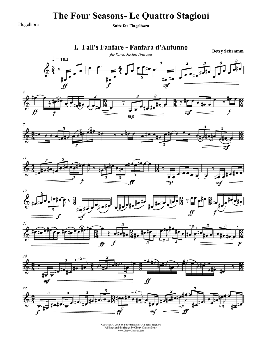 The Four Seasons Suite for Flugelhorn Cornet scores gallery preview page 4