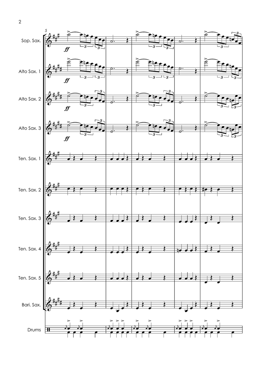 Medley: St. Louis Blues with Moonlight Serenade and In The Mood Woodwind Ensemble scores gallery preview page 4