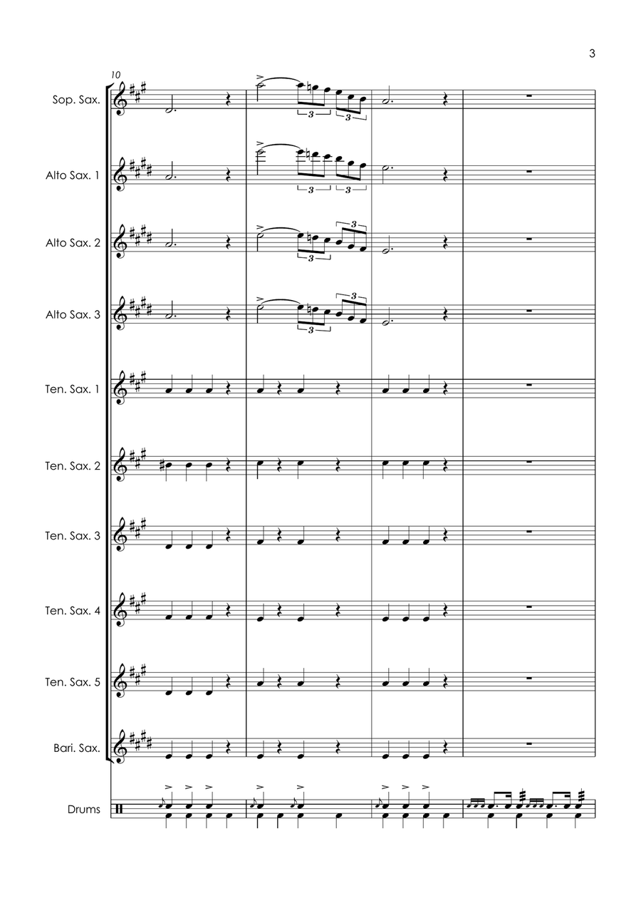 Medley: St. Louis Blues with Moonlight Serenade and In The Mood Woodwind Ensemble scores gallery preview page 5