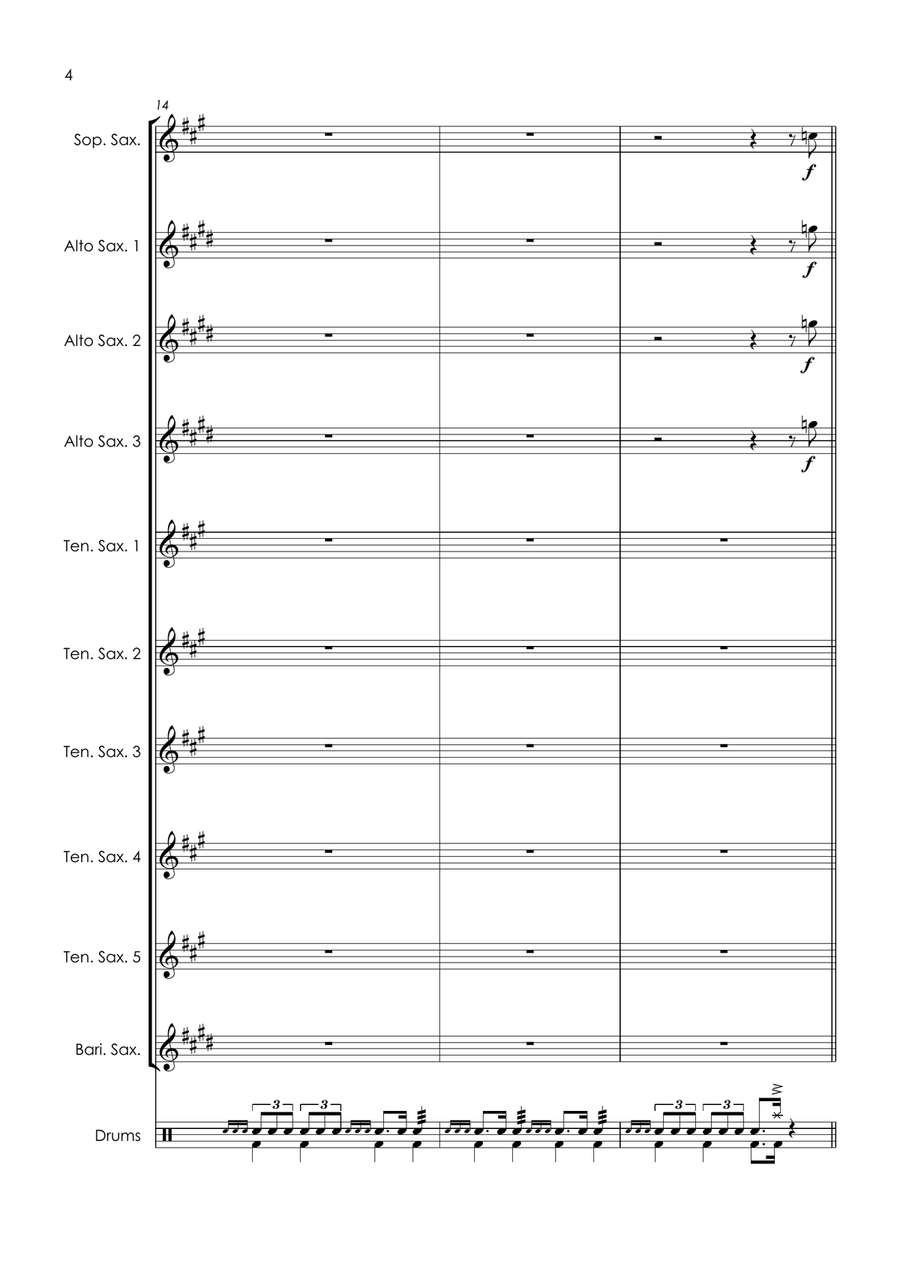Medley: St. Louis Blues with Moonlight Serenade and In The Mood Woodwind Ensemble scores gallery preview page 6