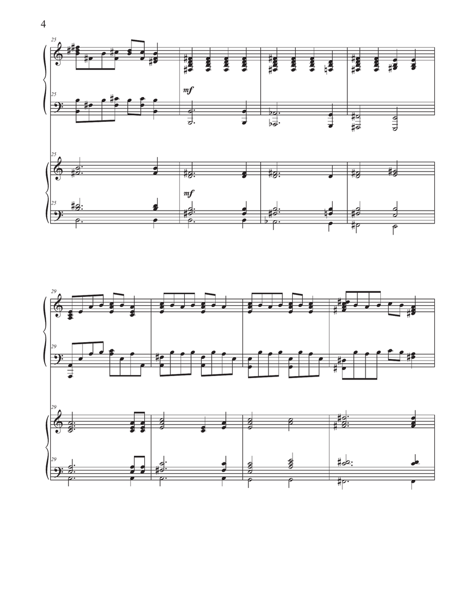 The Lord is My Light and My Salvation- piano/ organ accompaniment for handbells, SATB choir , solos 4-Part scores gallery preview page 4