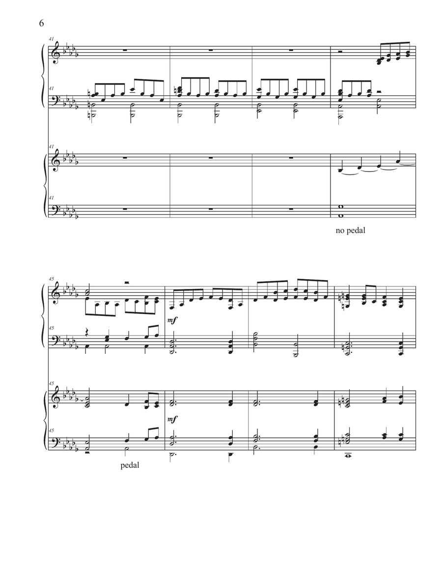 The Lord is My Light and My Salvation- piano/ organ accompaniment for handbells, SATB choir , solos 4-Part scores gallery preview page 6