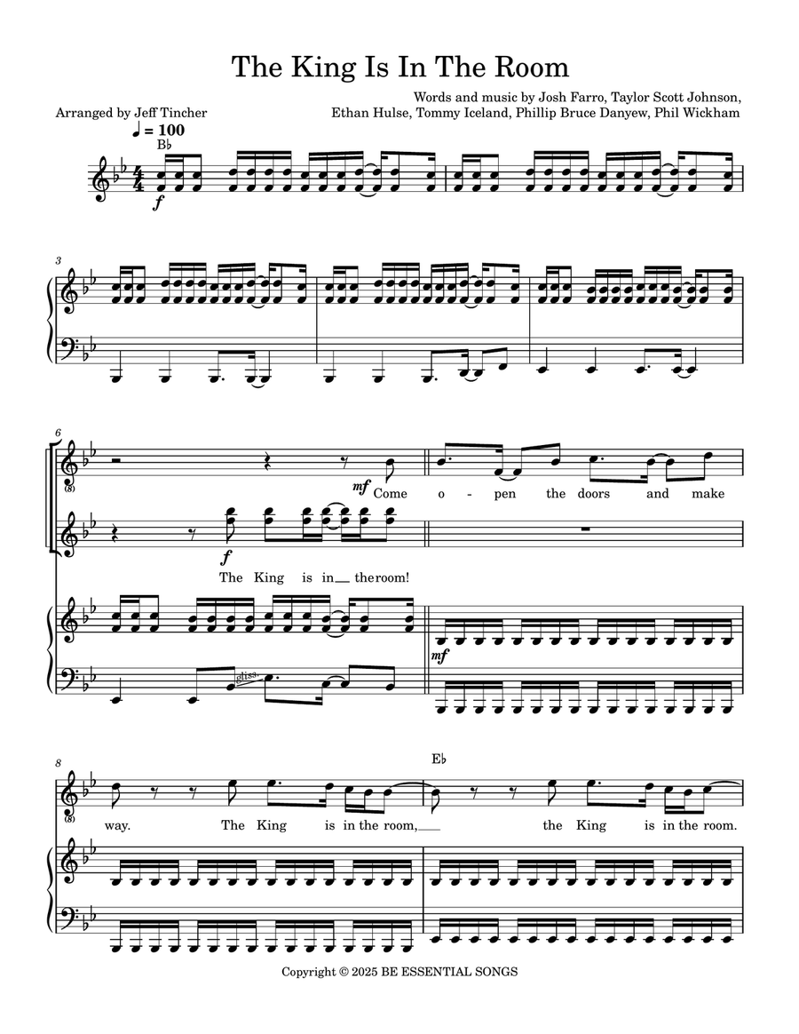 The King Is In The Room The King Is In The Room Piano, Vocal scores gallery preview page 2