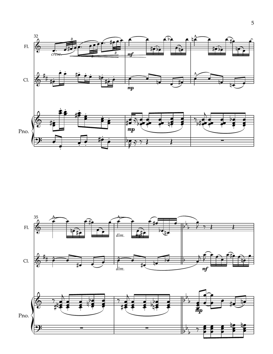 Odelette Odelette Clarinet Duet scores gallery preview page 5