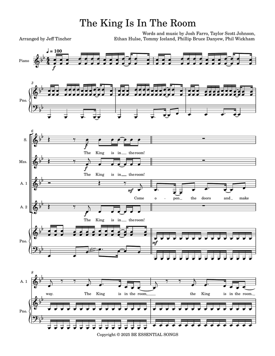 The King Is In The Room The King Is In The Room SSAA scores gallery preview page 2