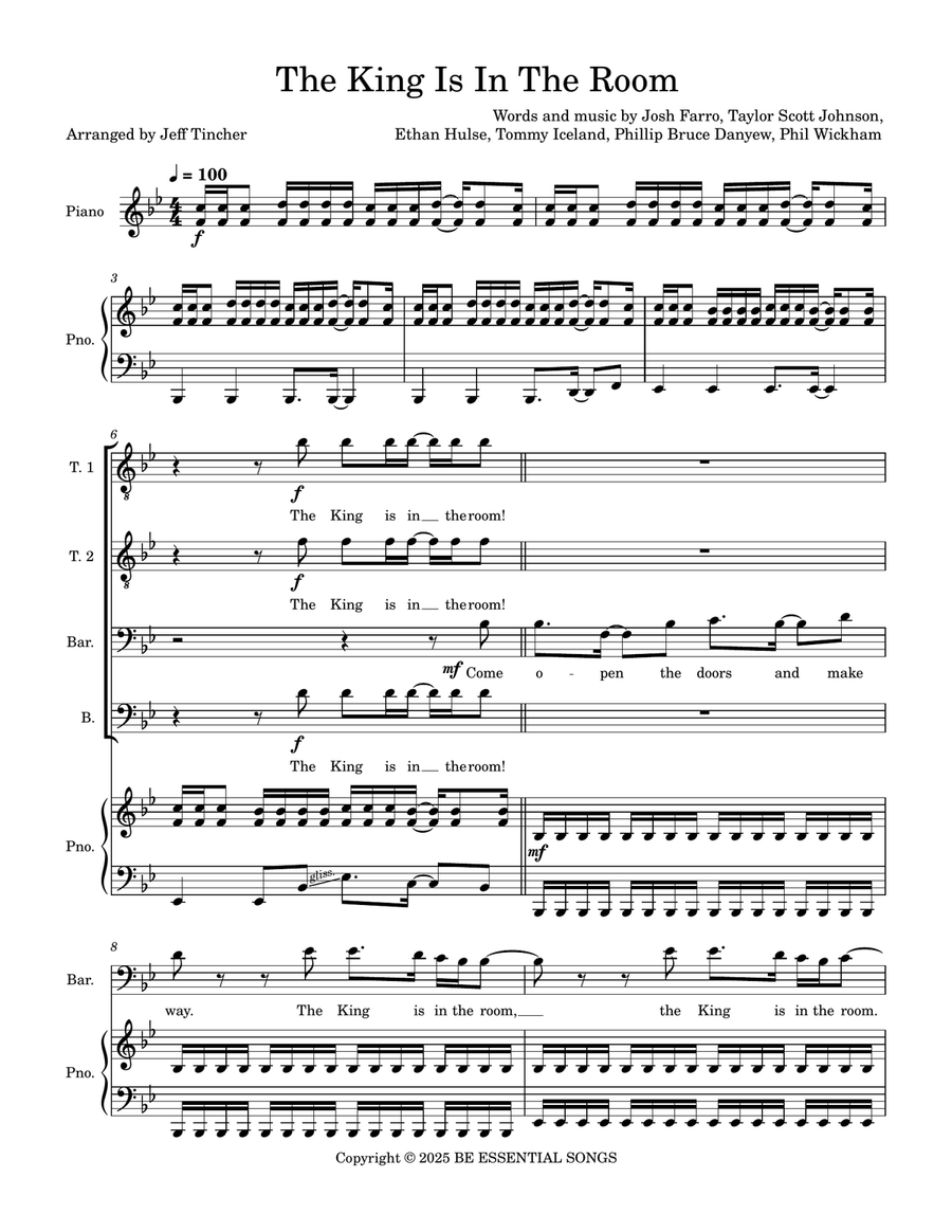 The King Is In The Room The King Is In The Room TTBB scores gallery preview page 2