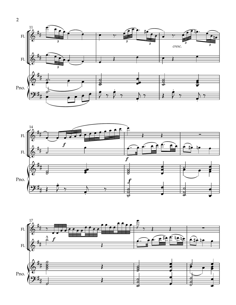 Odelette Odelette Flute Duet scores gallery preview page 2