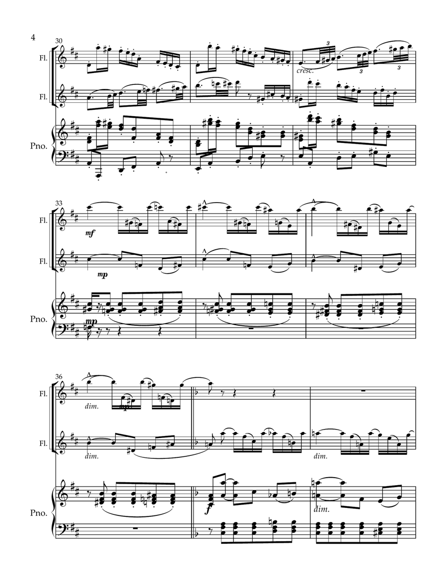 Odelette Odelette Flute Duet scores gallery preview page 4