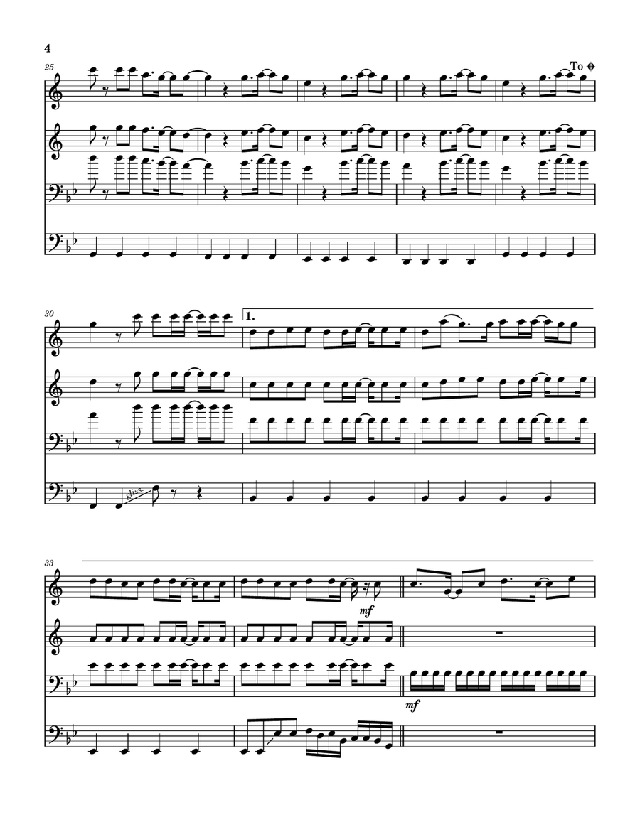 The King Is In The Room Woodwind Quartet scores gallery preview page 5