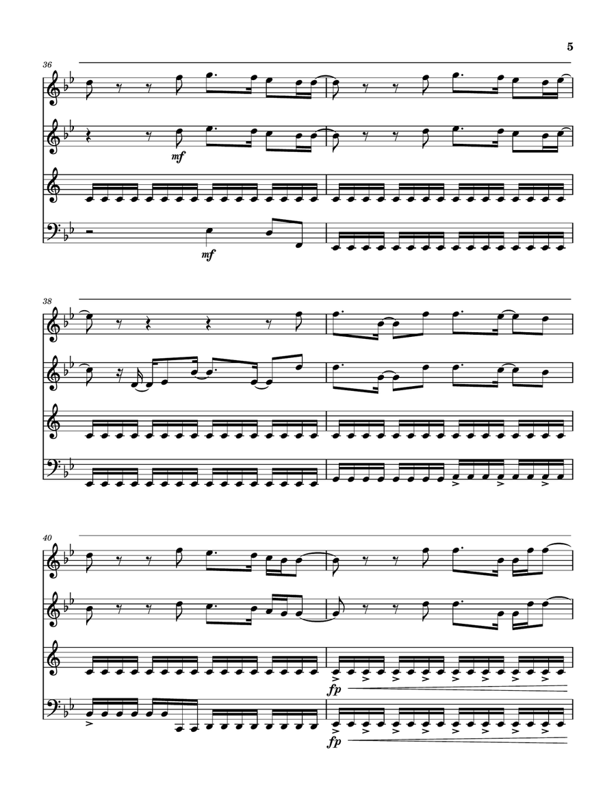 The King Is In The Room Woodwind Quartet scores gallery preview page 6