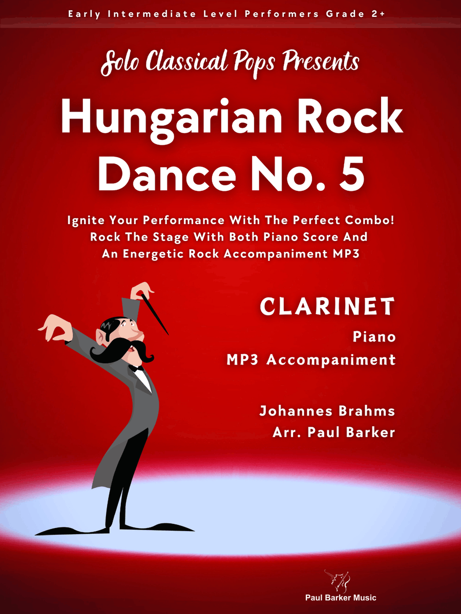 Hungarian Rock Dance No. 5 (Clarinet & Piano) B-Flat Clarinet scores gallery preview page 1