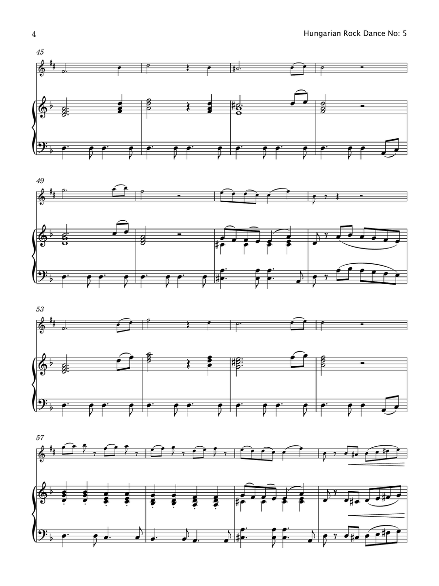 Hungarian Rock Dance No. 5 (Alto Saxophone & Piano) Alto Saxophone scores gallery preview page 5