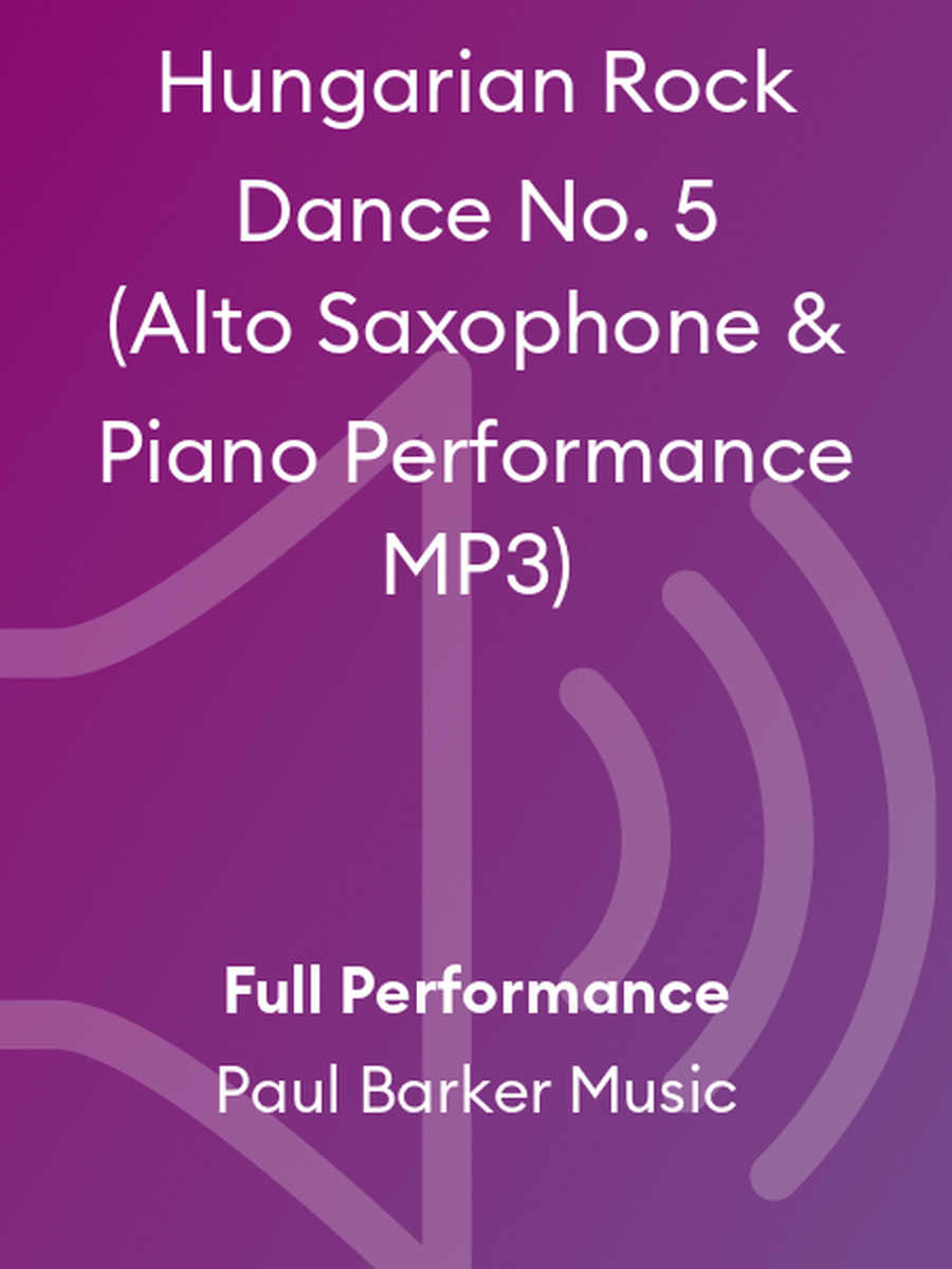 Hungarian Rock Dance No. 5 (Alto Saxophone & Piano Performance MP3) Alto Saxophone scores gallery preview page 1