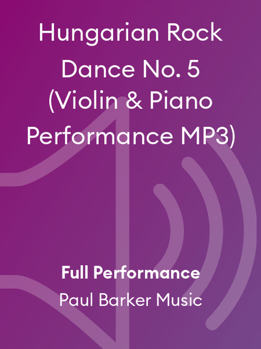 Hungarian Rock Dance No. 5 (Violin & Piano Performance MP3) Violin Solo scores gallery preview page 1