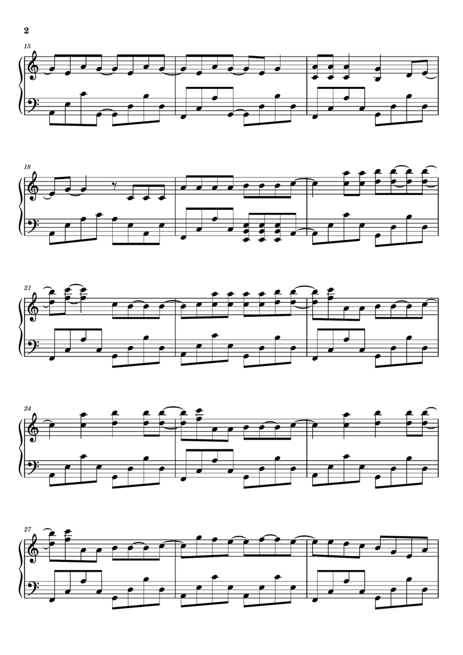 Don't Fear The Reaper Don't Fear The Reaper Piano Solo scores gallery preview page 2