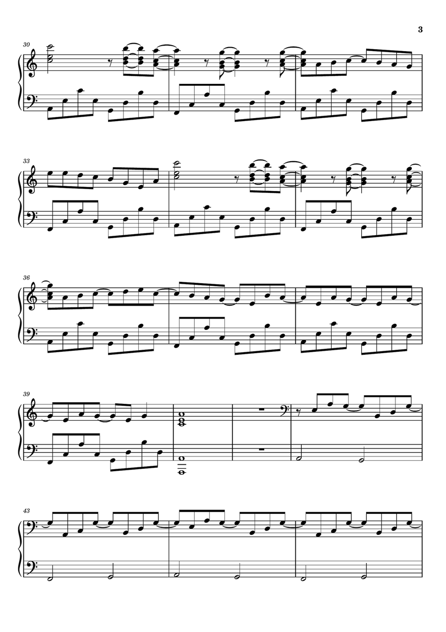 Don't Fear The Reaper Don't Fear The Reaper Piano Solo scores gallery preview page 3