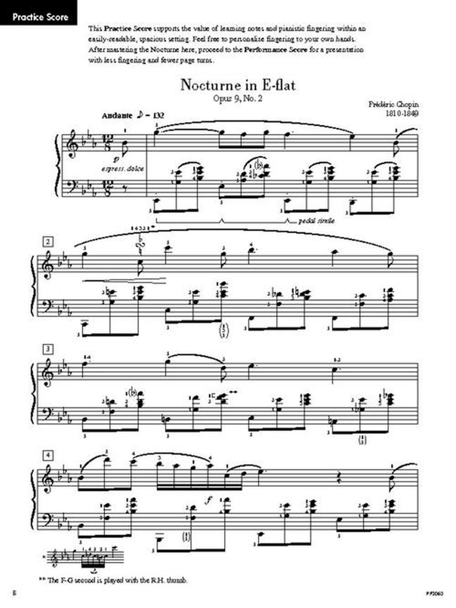 Chopin: Nocturne in E-flat Major, Op. 9 No. 2 Piano Method scores gallery preview page 5