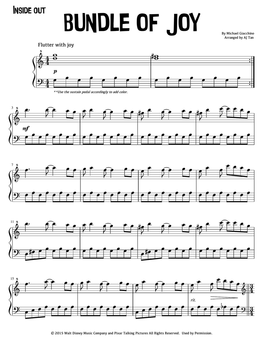 Bundle Of Joy Piano Solo scores gallery preview page 1