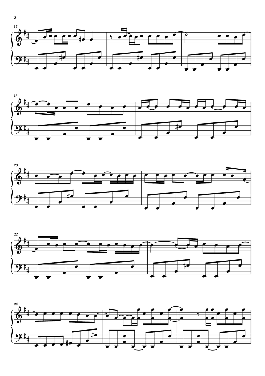 Messy Messy Piano Solo scores gallery preview page 2