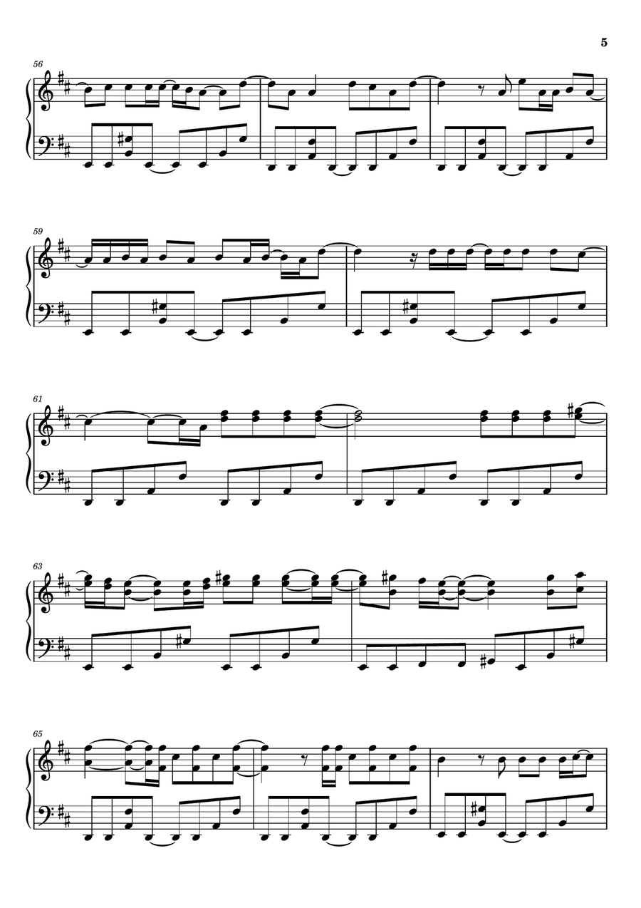 Messy Messy Piano Solo scores gallery preview page 5