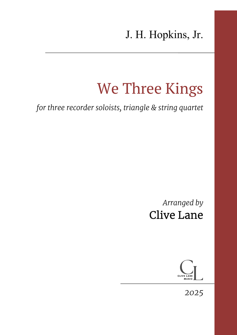 We Three Kings (recorder solists plus strings) Small Ensemble scores gallery preview page 1