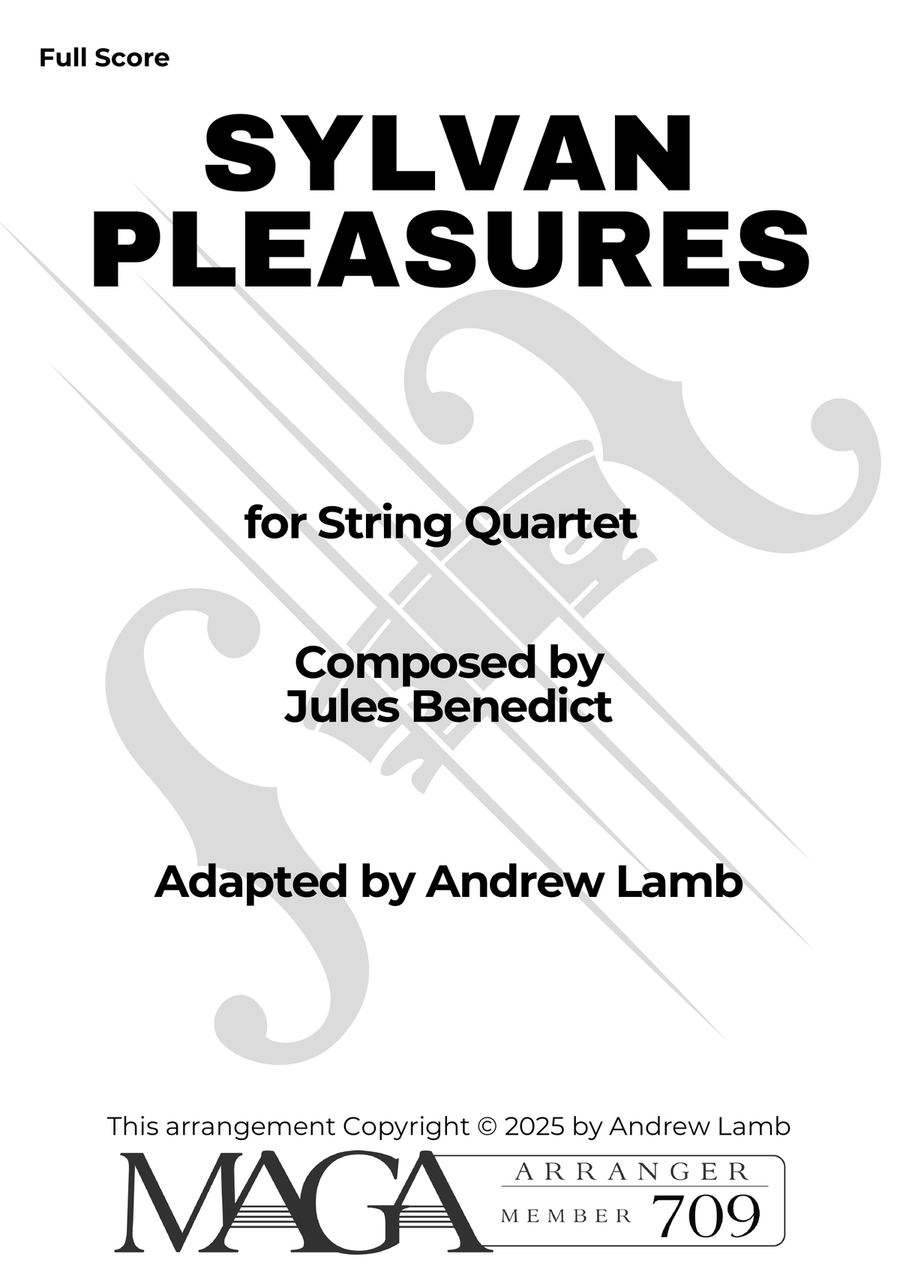 Jules Benedict | Sylvan Pleasures | for String Quartet String Quartet scores gallery preview page 2