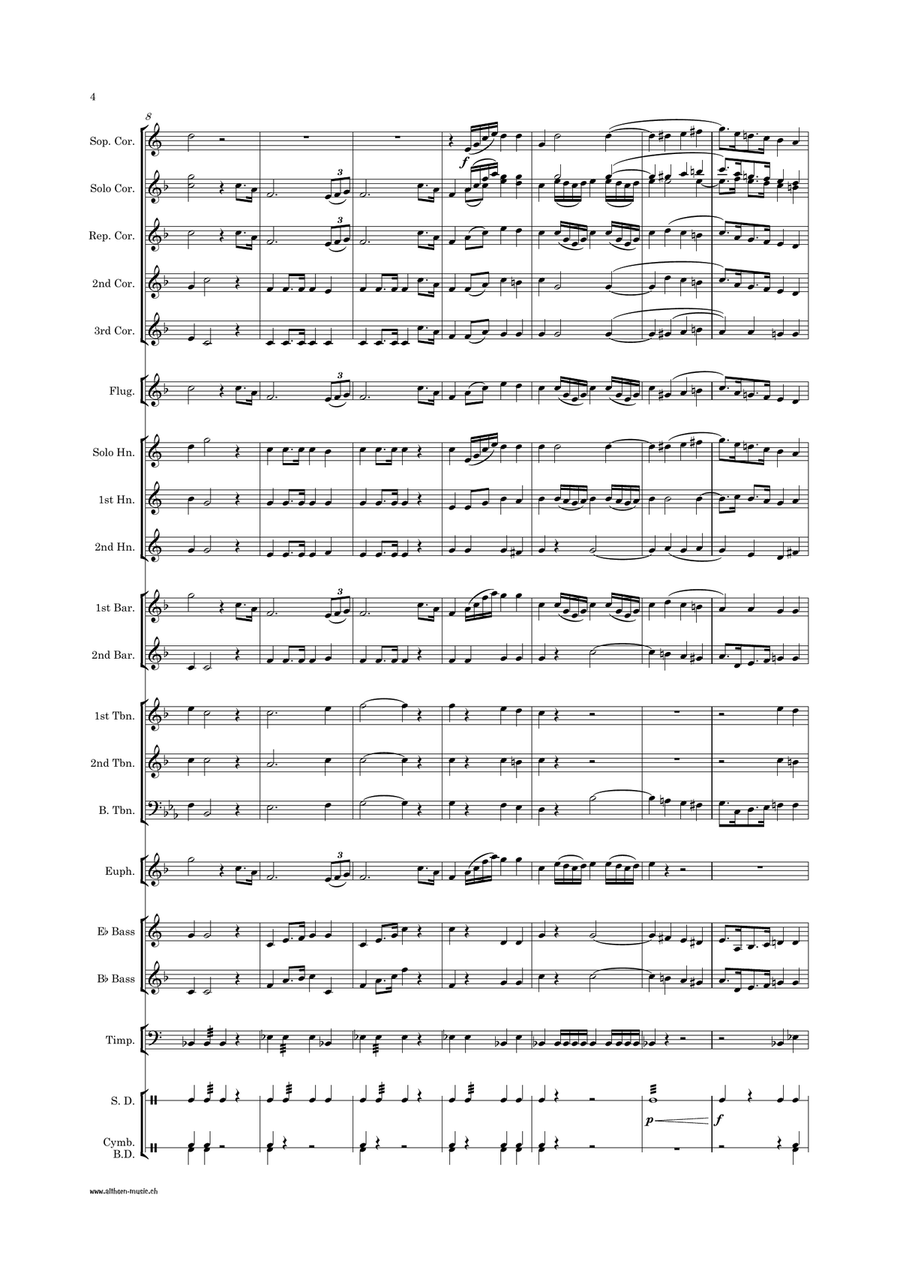 Festmarsch Op. 143 Brass Band scores gallery preview page 5