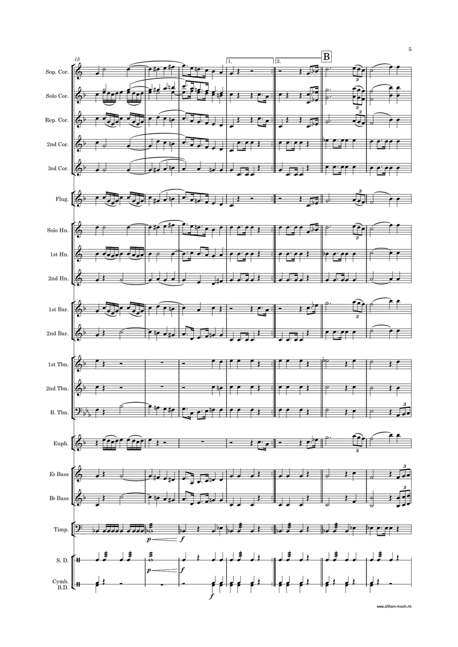 Festmarsch Op. 143 Brass Band scores gallery preview page 6