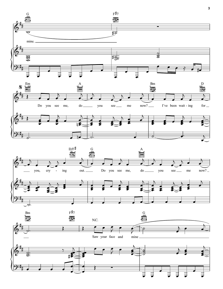 Vanish Into You Vanish Into You Piano, Vocal, Guitar scores gallery preview page 3