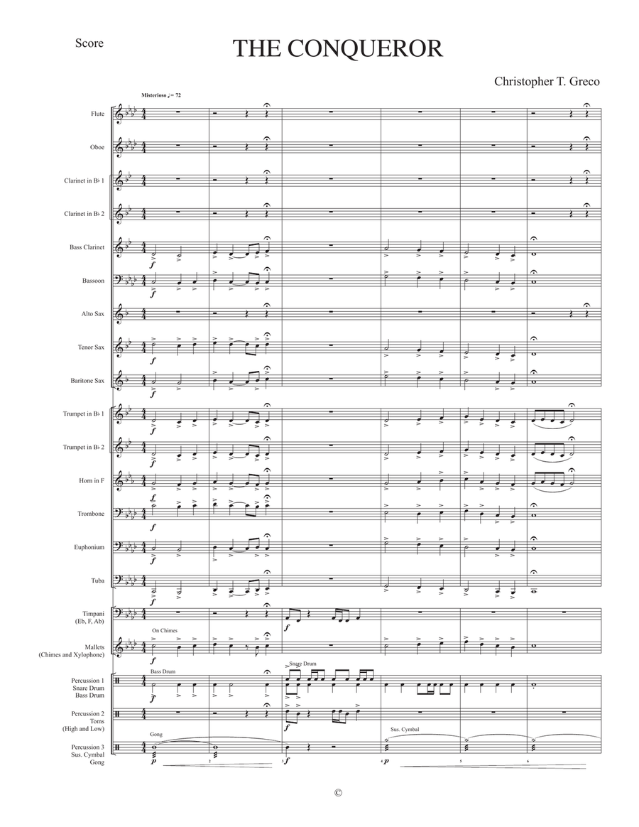 The Conqueror Concert Band scores gallery preview page 2