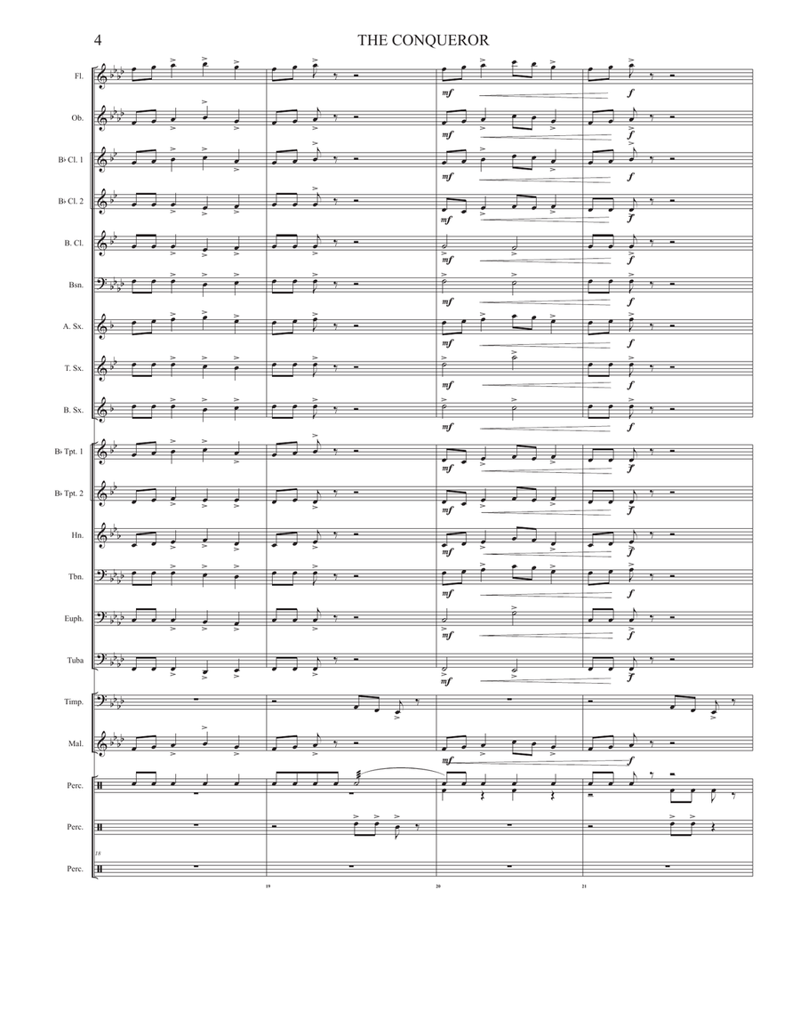 The Conqueror Concert Band scores gallery preview page 5