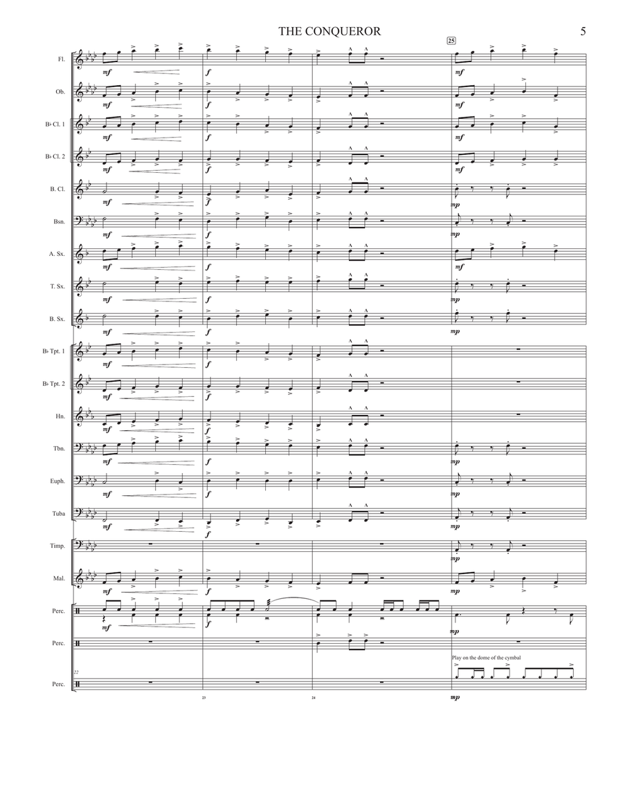 The Conqueror Concert Band scores gallery preview page 6