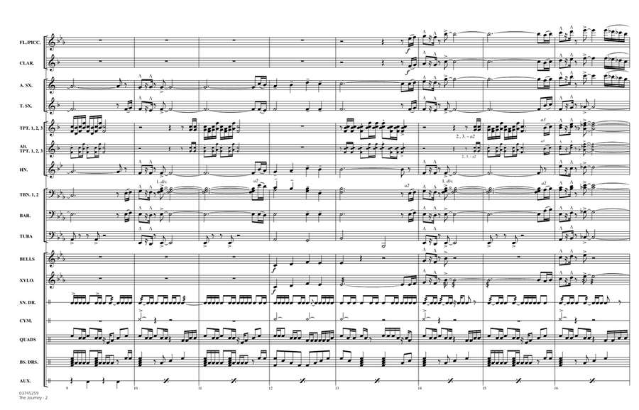 The Journey (An Official Theme of the NCAA) - Full Score Marching Band scores gallery preview page 2