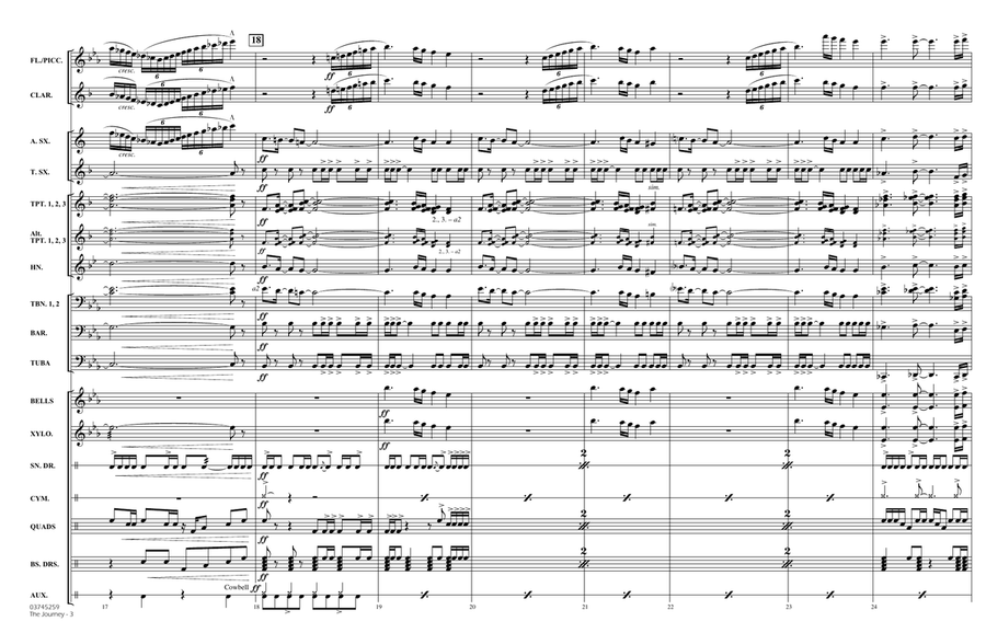The Journey (An Official Theme of the NCAA) - Full Score Marching Band scores gallery preview page 3