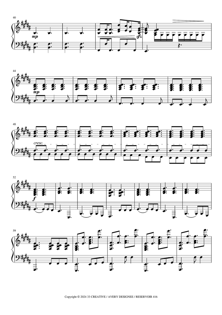 Mr. Predictable Piano Solo scores gallery preview page 2