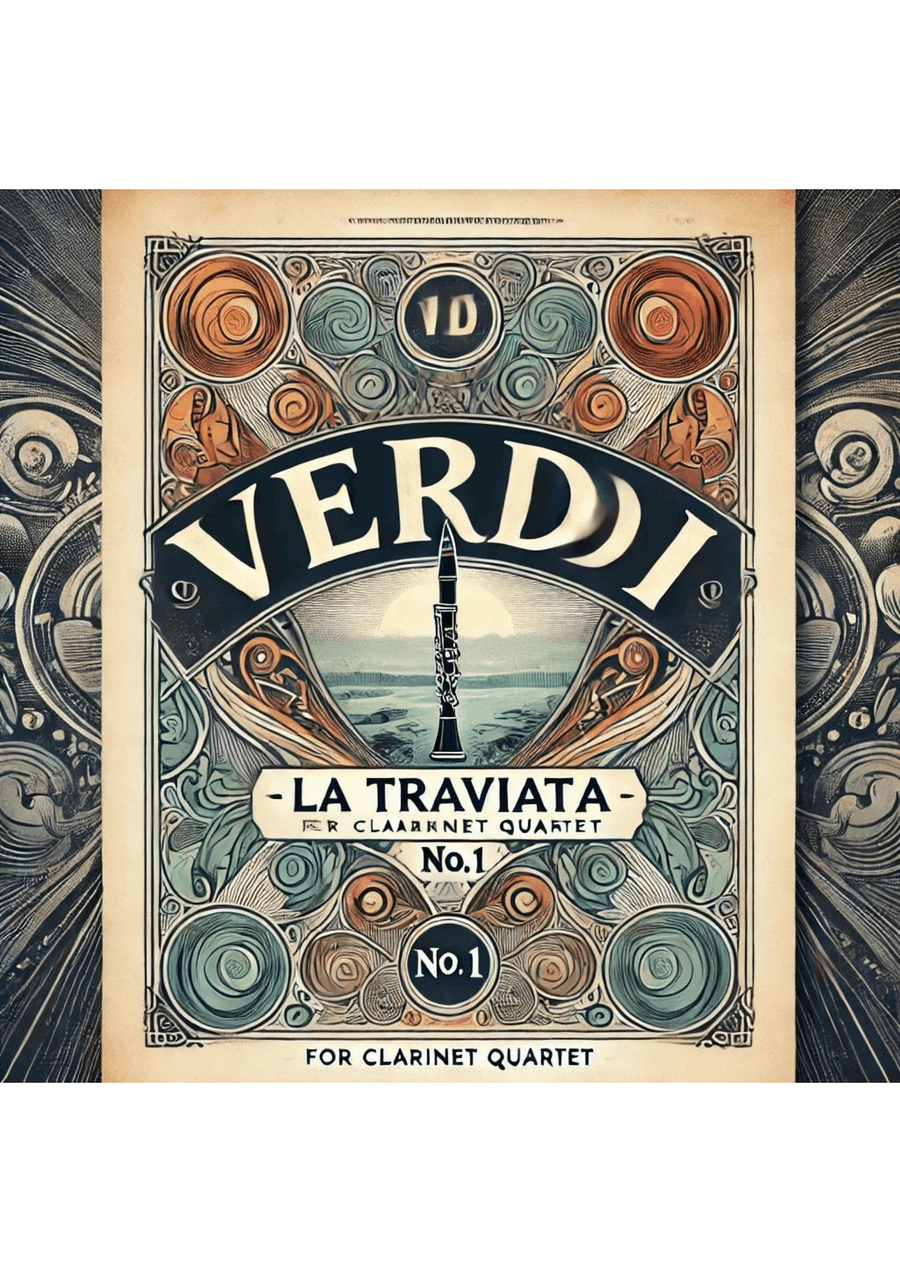 Traviata (Preludio) for clarinet quartet Clarinet Quartet scores gallery preview page 1