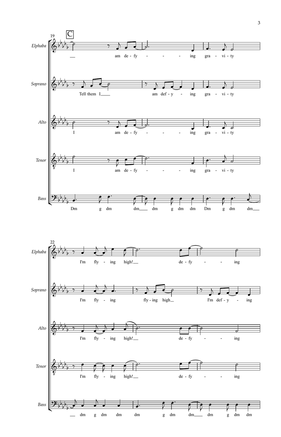 Defying Gravity Defying Gravity 4-Part scores gallery preview page 3