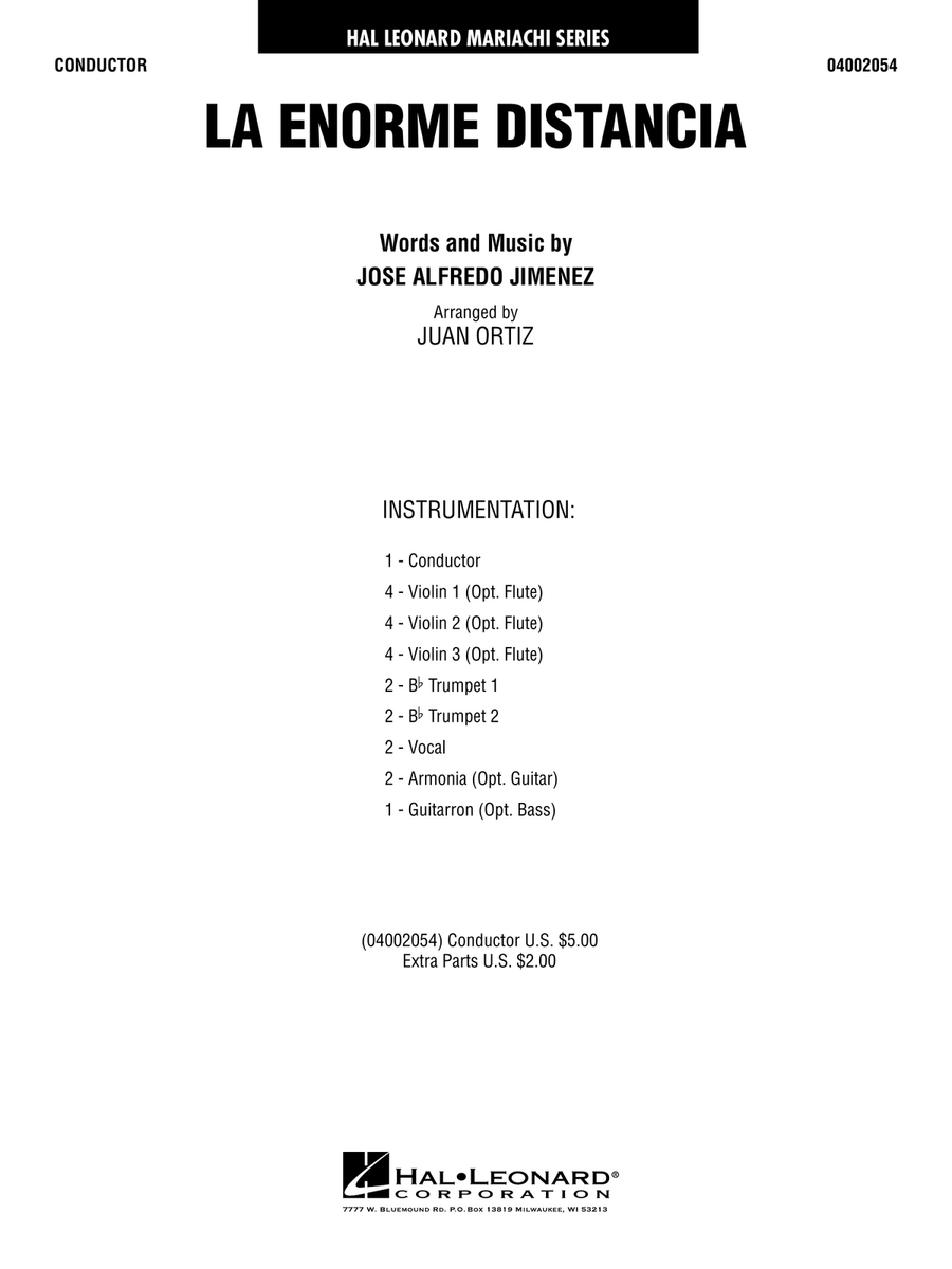 La Enorme Distancia - Full Score Concert Band scores gallery preview page 1