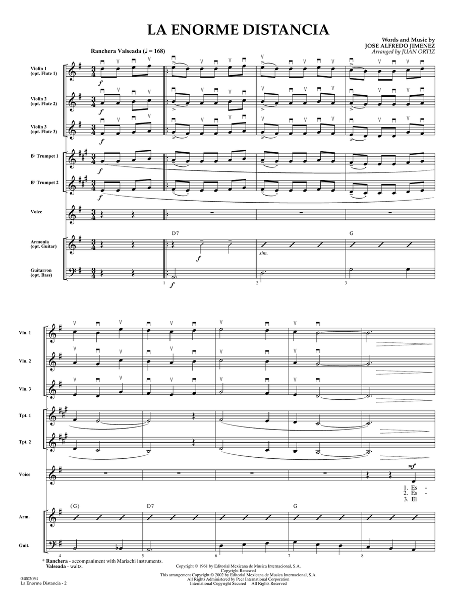 La Enorme Distancia - Full Score Concert Band scores gallery preview page 2