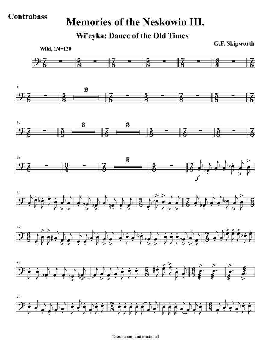 Memories of the Neskowin III-Wi'ey'ka, Dance of the Old Times Full Orchestra scores gallery preview page 1