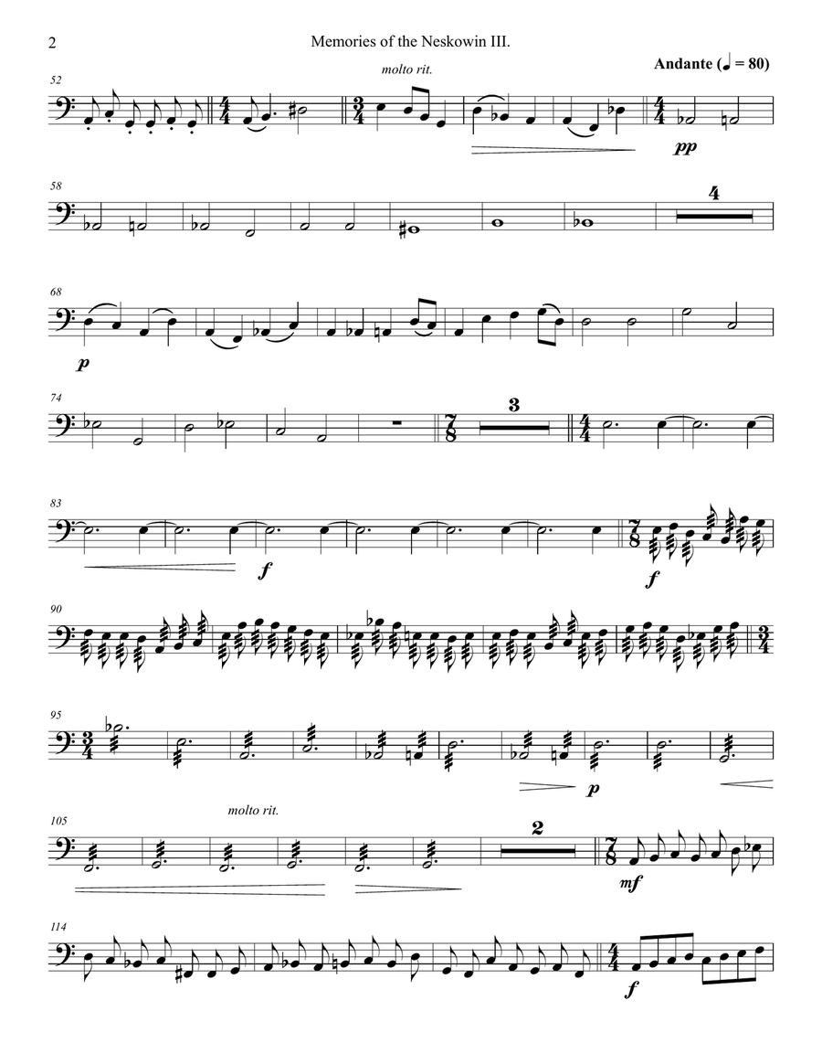 Memories of the Neskowin III-Wi'ey'ka, Dance of the Old Times Full Orchestra scores gallery preview page 2