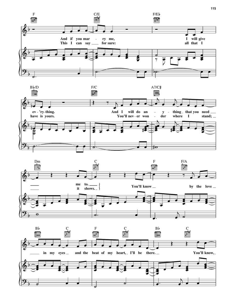 Marry Me Marry Me Piano, Vocal, Guitar scores gallery preview page 2