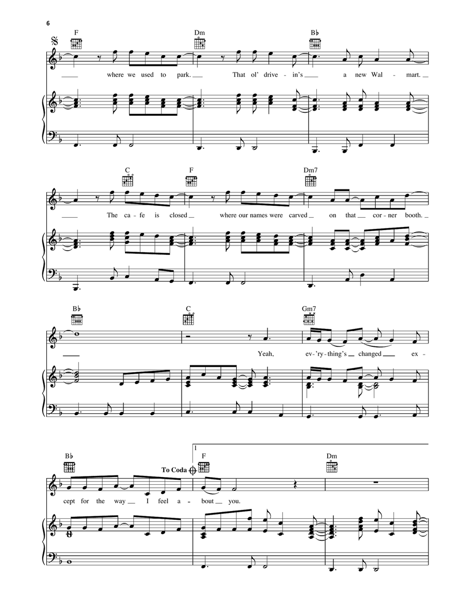 Everything's Changed Everything's Changed Piano, Vocal, Guitar scores gallery preview page 3