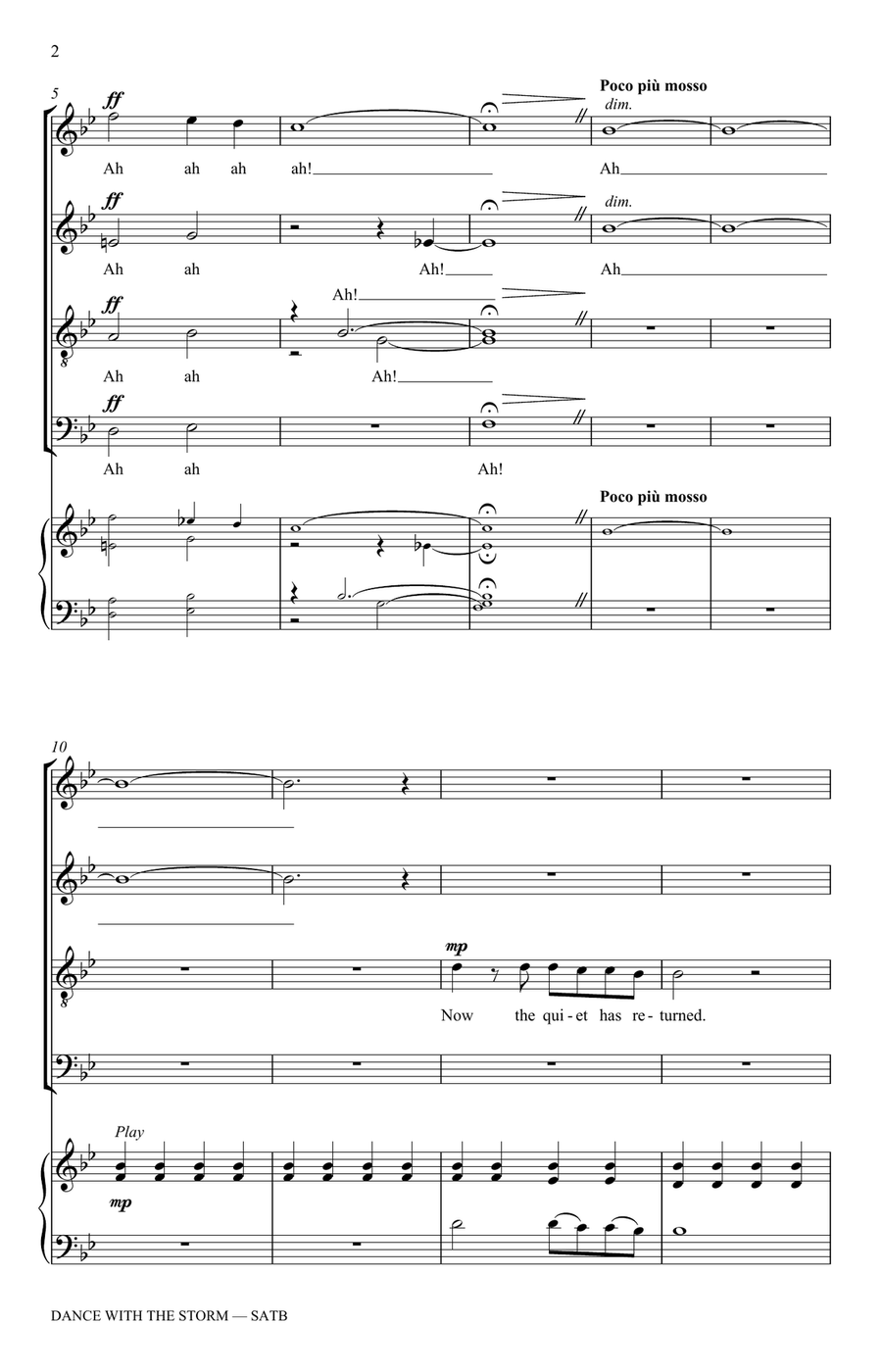 Dance With The Storm (arr. Dave Volpe) 4-Part scores gallery preview page 2
